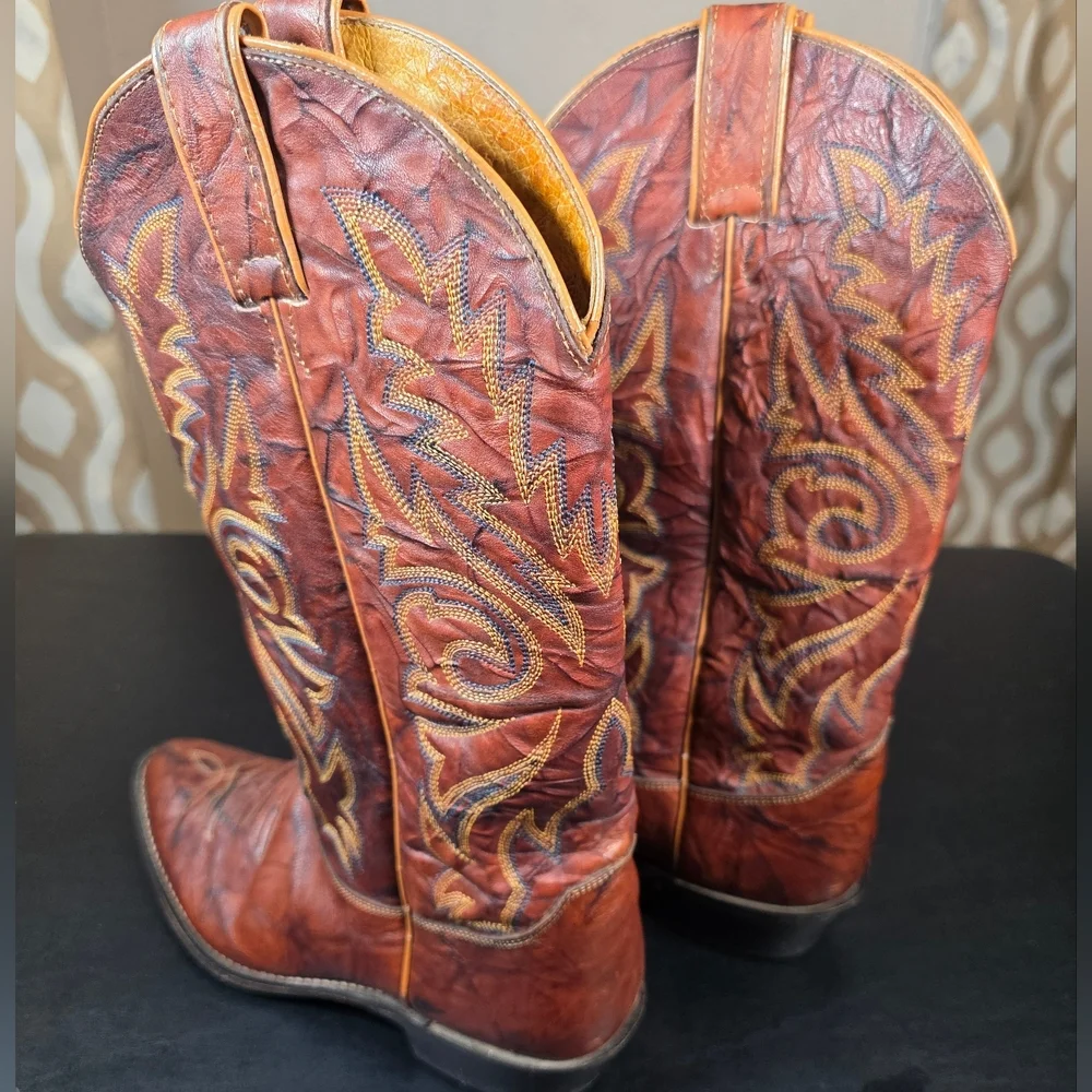 Justin Men's Marbled Deerlite Western Boots - Round Toe
